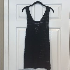 Knitted see through the lines tank